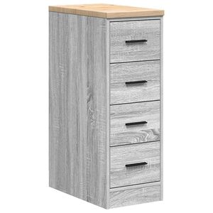 vidaXL Arm&aacute;rio de arruma&ccedil;&atilde;o de garagem cinzento sonoma 30x51x85 cm