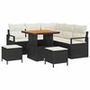 vidaXL Conjunto de Sof&aacute; de Jardim 8 unid. Preto vime PE