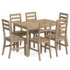 vidaXL 7 pcs conjunto de jantar madeira de ac&aacute;cia maci&ccedil;a