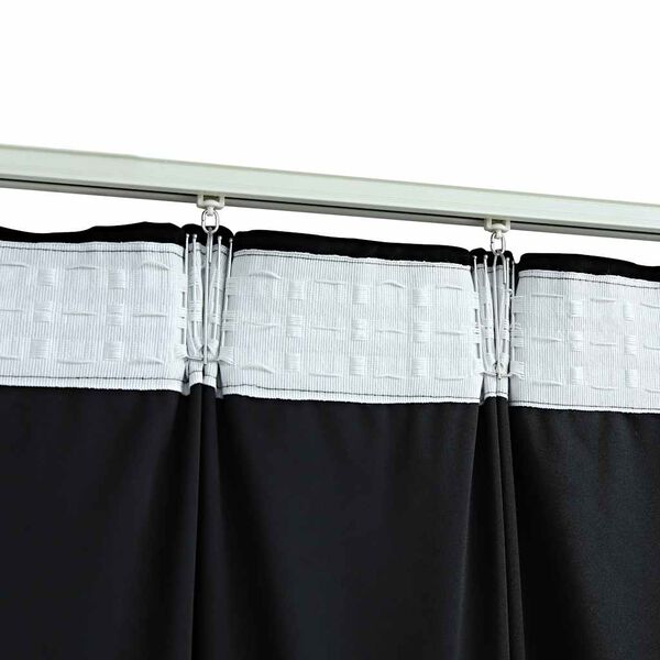 vidaXL Cortinas blackout com ganchos 2 pcs 140x245 cm veludo preto