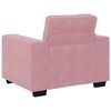 vidaXL Poltrona 100x77x82 cm veludo rosa