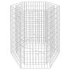 vidaXL Canteiro elevado/cesto gabi&atilde;o hexagonal 100x90x100 cm
