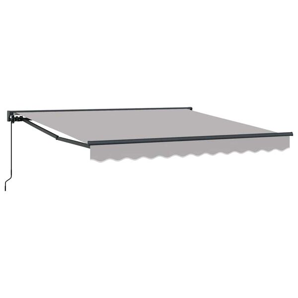 vidaXL Toldo Retr&aacute;til Cinzento-claro 300 x 250 cm Poli&eacute;ster e Metal