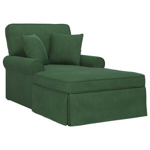 vidaXL Chaise Lounge com Saia Verde Selva 91 x 157 x 91 cm