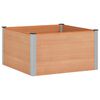 vidaXL Canteiro de jardim elevado Castanho 100 x 100 x 54 cm alu.