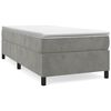 vidaXL Estrutura de cama com molas 90x200 cm veludo cinzento-claro
