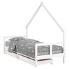 vidaXL Estrutura cama infantil c/ gavetas 80x200cm pinho maci&ccedil;o branco