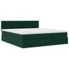 vidaXL Estrutura de cama otomana com colch&atilde;o 200x200 cm verde escuro