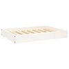 vidaXL Cama para c&atilde;es 71,5x54x9 cm madeira de pinho maci&ccedil;a branco