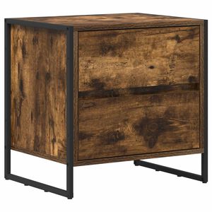 vidaXL Mesa-de-cabeceira Carvalho Fum&ecirc; 50 x 39,5 x 50 cm