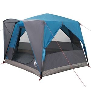 vidaXL Barraca Cabana com telhado Azul e Cinza 333 x 317 x 194 cm