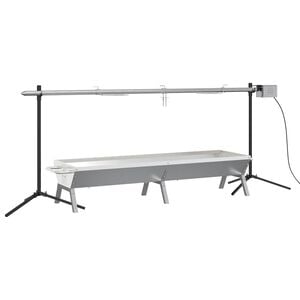 vidaXL Conjunto de grelhador autom&aacute;tico e tabuleiro a&ccedil;o inoxid&aacute;vel