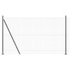 vidaXL Cerca com Poste Cinzeto 1,6 x 10 m A&ccedil;o e PVC