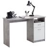 FMD Secret&aacute;ria com 1 gaveta 123x50x76,5 cm cinzento cimento e branco