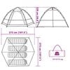vidaXL Tenda de campismo cabana para 4 pessoas liberta&ccedil;&atilde;o r&aacute;pida azul