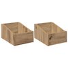 vidaXL Caixa de Discos LP 2 unid. Carvalho Arttisan 23 x 33 x 16 cm