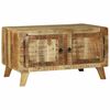 vidaXL Mesa de centro Castanho 80 x 54 x 45 cm Madeira de manga maci&ccedil;a