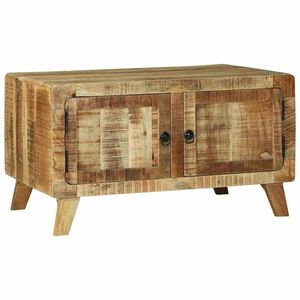 vidaXL Mesa de centro Castanho 80 x 54 x 45 cm Madeira de manga maci&ccedil;a