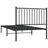 vidaXL Estrutura de cama com cabeceira 90x200 cm metal preto