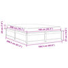 vidaXL Cama com colch&atilde;o 160x200 cm madeira de pinho maci&ccedil;a