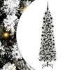 vidaXL &Aacute;rvore de Natal Artificial Branco 210 cm PVC, Metal e Pl&aacute;stico