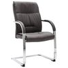 vidaXL Cadeira de escrit&oacute;rio cantilever em tecido cinzento