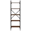 vidaXL Estante c/ 5 prateleiras derivados de madeira carvalho castanho