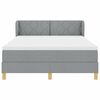 vidaXL Cama Box com colch&atilde;o Cinzento-claro 160 x 200 cm tecido