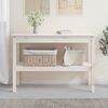 vidaXL Mesa consola 110x40x75 cm pinho maci&ccedil;o branco