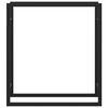 vidaXL Suporte para lenha 80x28x86 cm a&ccedil;o preto mate