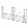 vidaXL Cesto gabi&atilde;o em forma de U a&ccedil;o galvanizado 240x20x100 cm