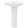vidaXL Lavat&oacute;rio com coluna cer&acirc;mica branco 520x440x190 mm