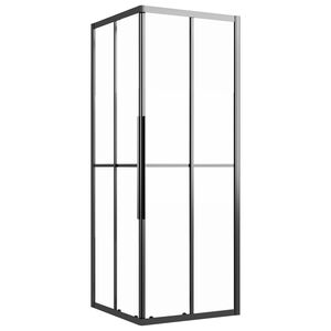 vidaXL Cabine de duche ESG opaco 80x80x180 cm preto