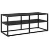 vidaXL M&oacute;vel de TV 100x40x40 cm vidro preto