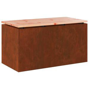 vidaXL Banco de jardim Ferro Enferrujado 80 x 40 x 43 cm A&ccedil;o corten