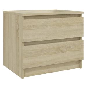 vidaXL Mesa de cabeceira derivados de madeira carvalho sonoma