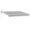 vidaXL Toldo Retr&aacute;til El&eacute;trico Antracite e Branco 3 x 2,5 m