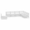 vidaXL 7 pcs conjunto lounge de jardim pinho maci&ccedil;o branco