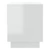 vidaXL Mesa de cabeceira 45x34x44 cm contraplacado branco brilhante