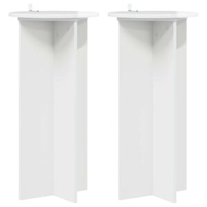 vidaXL Suporte para Plantas 2 unid. Branco Brilhante 40 x 40 x 80 cm