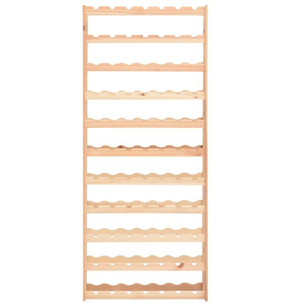 vidaXL Garrafeira para 77 garrafas madeira de pinho