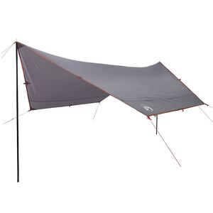 vidaXL Lona de campismo 430x380x210 cm imperme&aacute;vel cinza e laranja