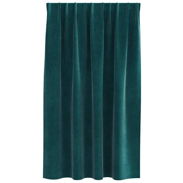 vidaXL Cortinas opacas 2 pcs Verde Escuro 140 x 140 cm Veludo