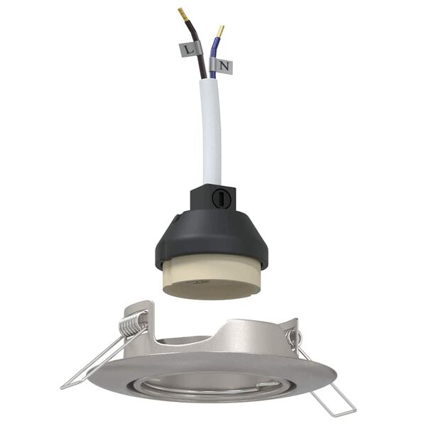 vidaXL Spotlights com holofotes 12 pcs Prateado 9 x 9 cm Metal