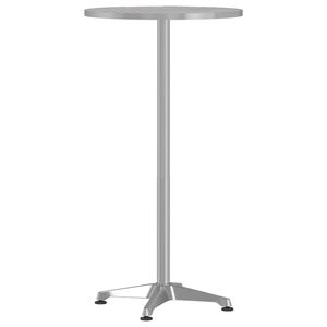 vidaXL Mesa de bar com altura ajust&aacute;vel &Oslash;59,5x70/114,5 cm alum&iacute;nio