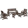 vidaXL 4 pcs conjunto lounge de jardim madeira de abeto maciça