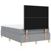 vidaXL Cama Box Spring LED Cinzento-claro 120 x 200 cm tecido