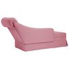 vidaXL Chaise lounge c/ reforço/apoio de braços direito veludo rosa