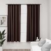 vidaXL Cortinas opacas asp. linho + ganchos 2pcs 140x175cm cinza-acas.