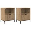 vidaXL Arm&aacute;rio de Cabeceira 2 pcs carvalho artisiano 49 x 36 x 61 cm
